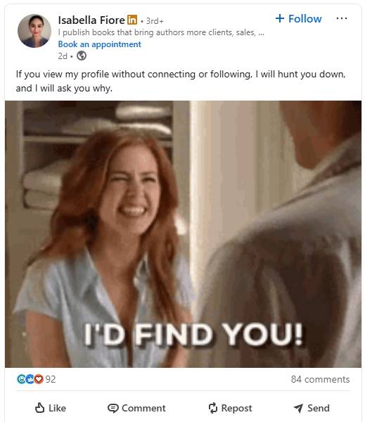 LinkedIn post by Isabella Fiore